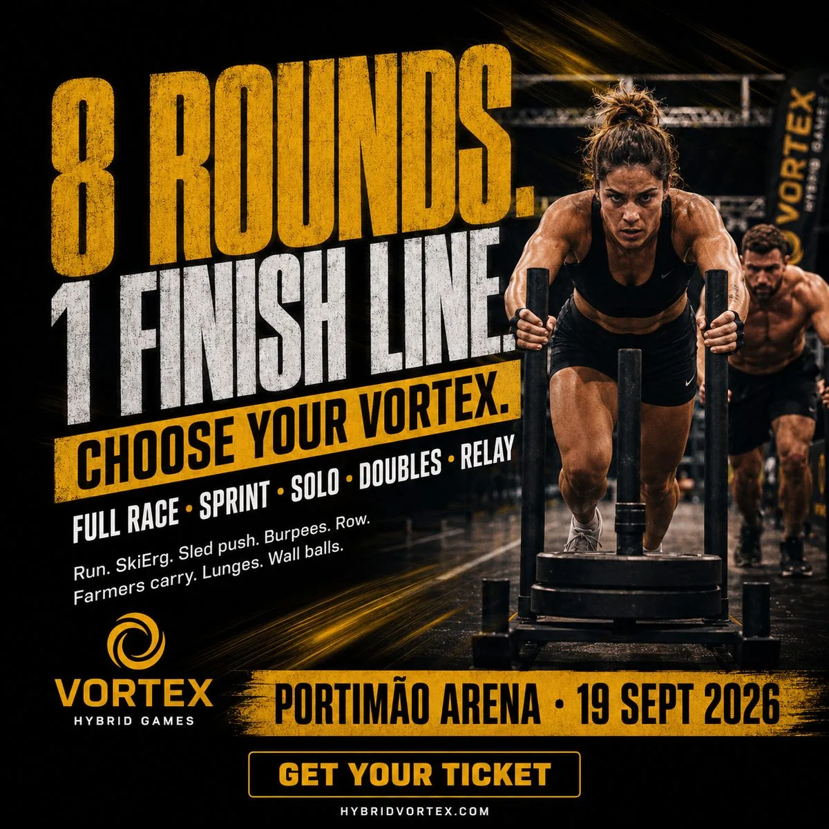 Eight rounds, one finish line — full race, sprint, solo, doubles, relay